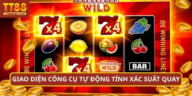 Giao diện công cụ tự động tính xác suất quay